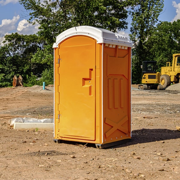 how often are the portable restrooms cleaned and serviced during a rental period in Mayville